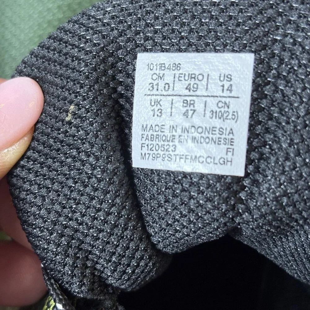 Asics Mens Gel-Venture Running Shoes Size 14 Green & Black Ortholite Cushioning - Picture 5 of 6